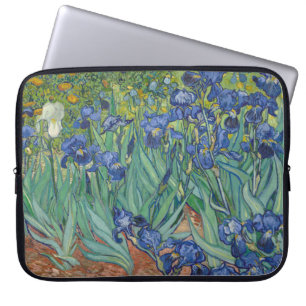 Iris, bloemenschilderij in olieverf, Vincent Van G Laptop Sleeve