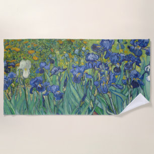 Iris, bloemenschilderij, Vincent Van Gogh Strandlaken