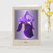 Iris - Bloemserie Kaart (Gele Bloem)