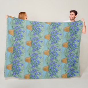 Iris Blossom Fleece Deken