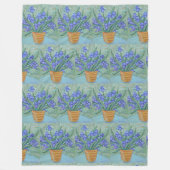Iris Blossom Fleece Deken (Voorkant)