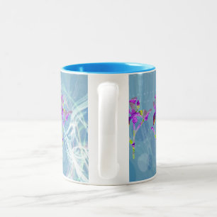 Iris (Blue Fractual) ~ Floral Coffee Mok