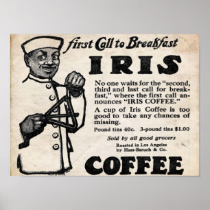 Iris Brand  koffie afdrukken Poster
