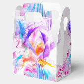 Iris Bruids Taart Favor Doos Paars Blauwe Bloemen Bedankdoosjes (Geopend)