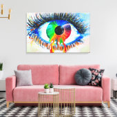 Iris Canvas Afdruk (Insitu (Woonkamer))