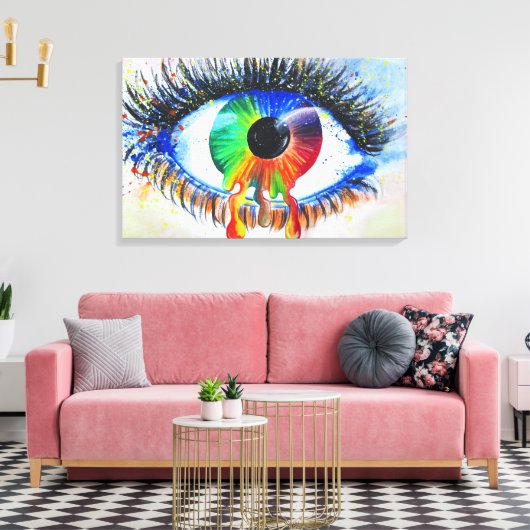 Iris Canvas Afdruk (Insitu (Woonkamer))