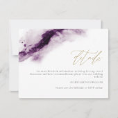 IRIS | Carte Boho Plum Purple Gold Splash Détails (Devant)