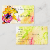 Iris Carte de visite ardent à barreaux floraux (Devant / Derrière)