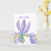 Iris Carte pour notes (Fleur jaune)