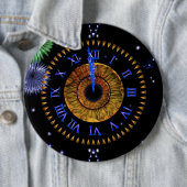 Iris Clock Bronze Button (In situ)