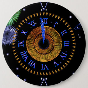 Iris Clock Bronze Button