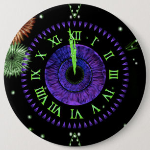 Iris Clock Paarse Button