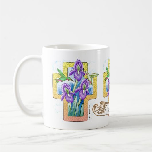 Iris Cross christian mug (Gauche)