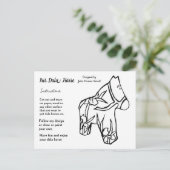 Iris Dala Horse #3 Pattern voor delen Feestdagenkaart (Staand voorkant)