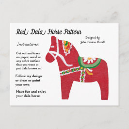 Iris Dala Horse Pattern om te delen Feestdagenkaart