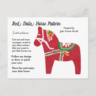 Iris Dala Horse Pattern om te delen Feestdagenkaart