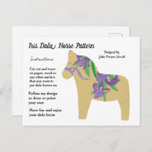 Iris Dala Horse Pattern om te delen Feestdagenkaart (Voorkant / Achterkant)