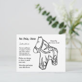 Iris Dala Horse Pattern om te delen Feestdagenkaart (Staand voorkant)