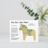 Iris Dala Horse Pattern om te delen Feestdagenkaart (Staand voorkant)