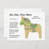 Iris Dala Horse Pattern om te delen Feestdagenkaart (Voorkant / Achterkant)
