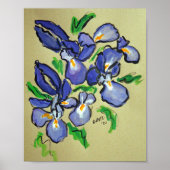 Iris Dance Peinture Abstraite Poster d'art Imprime (Devant)