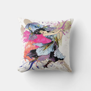 Iris Dansende Fairy Lady Abstracte kunst Kussen