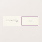 Iris de lavande de conseiller de cartes de visite (Intérieur déplié)