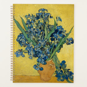 Iris de Van Gogh - Art audacieux bleu et jaune