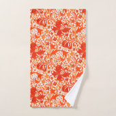Iris de William Morris et lis, mandarine (Serviette à main)