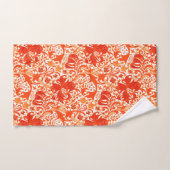 Iris de William Morris et lis, mandarine (Serviette à main)