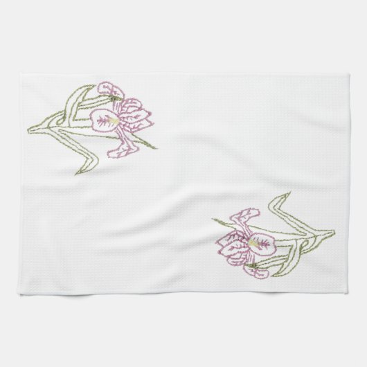 Iris Design brodé MoJo Serviette de cuisine (Horizontal)