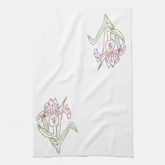 Iris Design brodé MoJo Serviette de cuisine (Vertical)