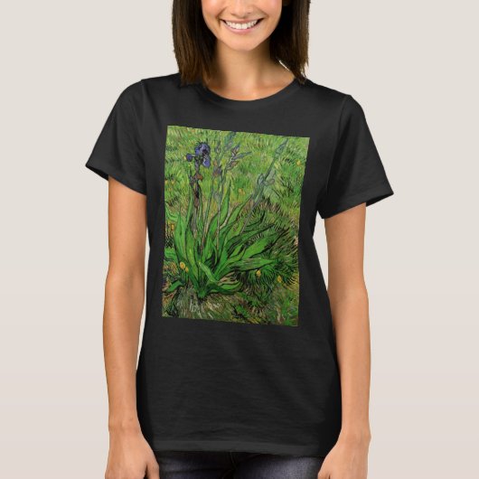 Iris door Vincent van Gogh, Oude Tuinbloemen T-shirt (Voorkant)