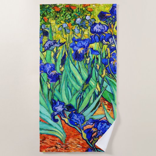 Iris door Vincent Van Gogh Strandlaken (Voorkant)