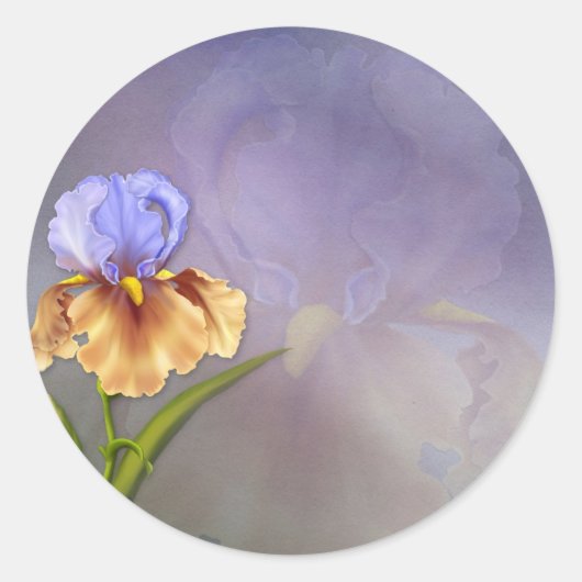 Iris Dream Ronde Sticker (Voorkant)