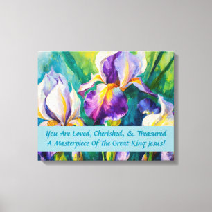 Iris Elegance Inspirerend Canvas Afdruk