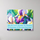 Iris Elegantie Uitgerekt Canvas Print (Voorkant)