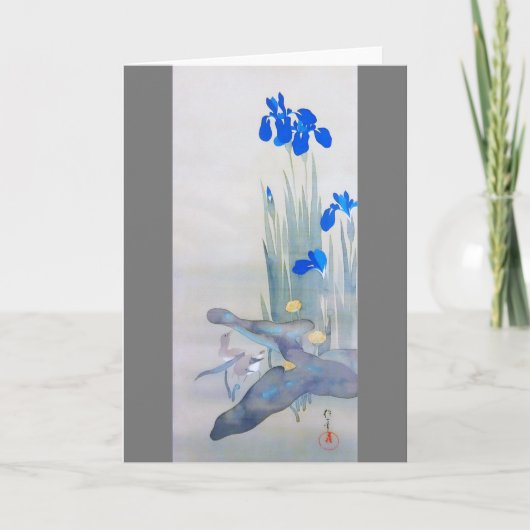 Iris en Bird, Watanabe Seitei Kaart (Voorkant)