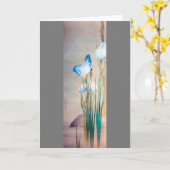 Iris en Carp, Watanabe Seitei Kaart (Gele Bloem)