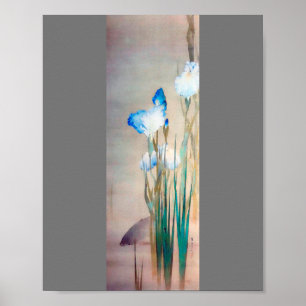 Iris en Carp, Watanabe Seitei Poster