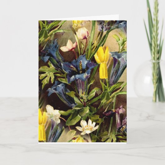 Iris en Daffodil Moederdag Kaart (Voorkant)