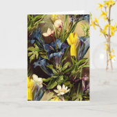 Iris en Daffodil Moederdag Kaart (Gele Bloem)