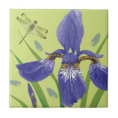 Iris- en Dragonfly-tegels Tegeltje (Voorkant)