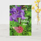  Iris en Lupine Floral Mom Verjaardag Kaart (Gele Bloem)