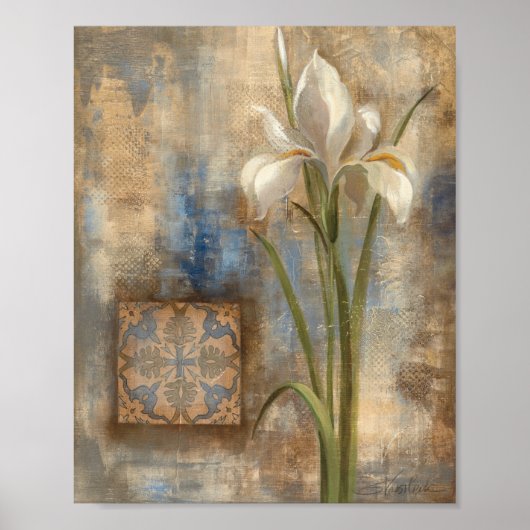 Iris en Tile Poster (Voorkant)
