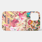 IRIS EN WILLIAM MORRIS iPhone 12 HOESJE DIY NAME (Achterkant (horizontaal))