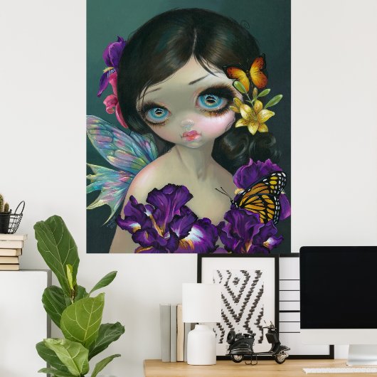 Iris Enchantment ART PRINT flower firy spring (Thuiskantoor)