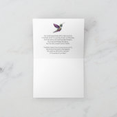 Iris et Carte de remerciements des colibris (Intérieur)