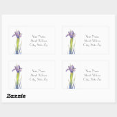 Iris étiquettes de adresse (Feuille)
