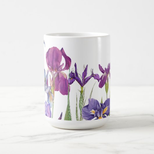Iris fleur aquarelle Café Mug (Centre)